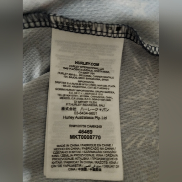 RARE Hurley Shirt Men M H2O Dri Short Sleeve Polo Shirt USA 4th of July Statue - Picture 5 of 7